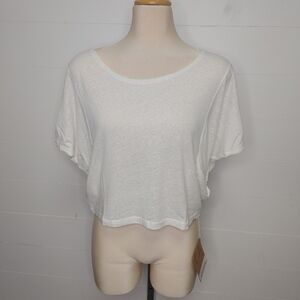 The Earth Collection linen & cotton cropped tee